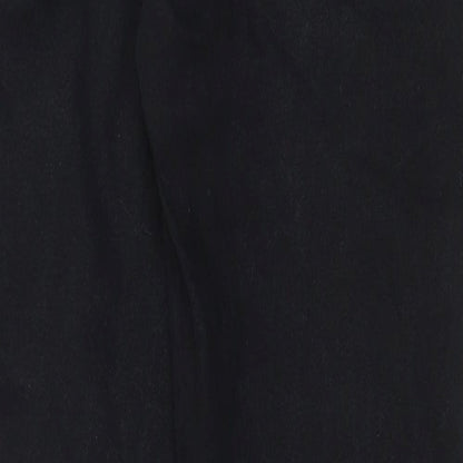 River Island Womens Black Cotton Straight Jeans Size 30 Regular Zip