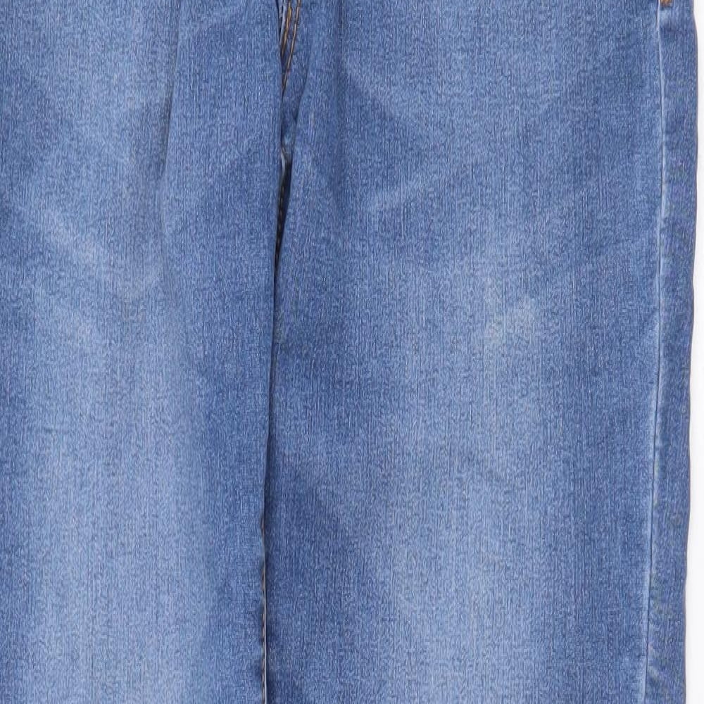 Denim & Co. Womens Blue Cotton Skinny Jeans Size 12 Regular Zip
