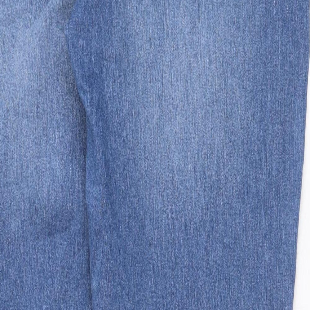 Denim & Co. Womens Blue Cotton Skinny Jeans Size 12 Regular Zip