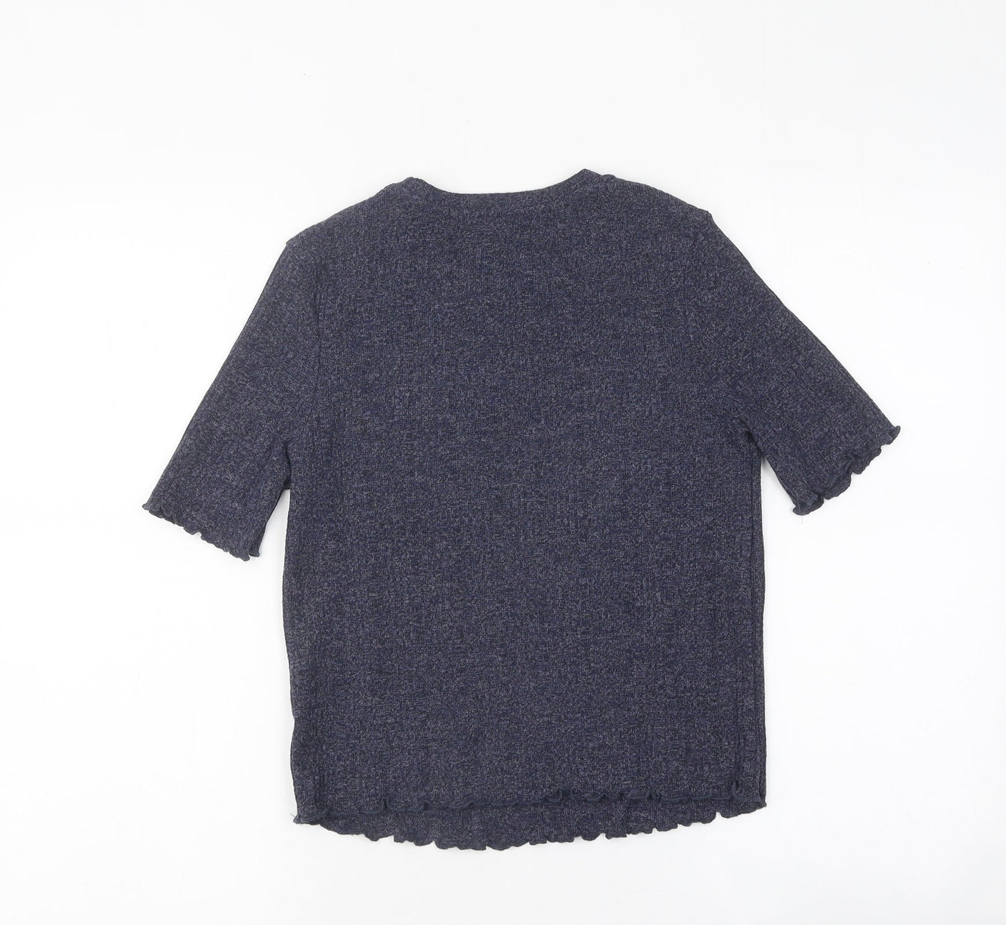 Womens UK Size 12 Limited Edition Blue Basic T-Shirt