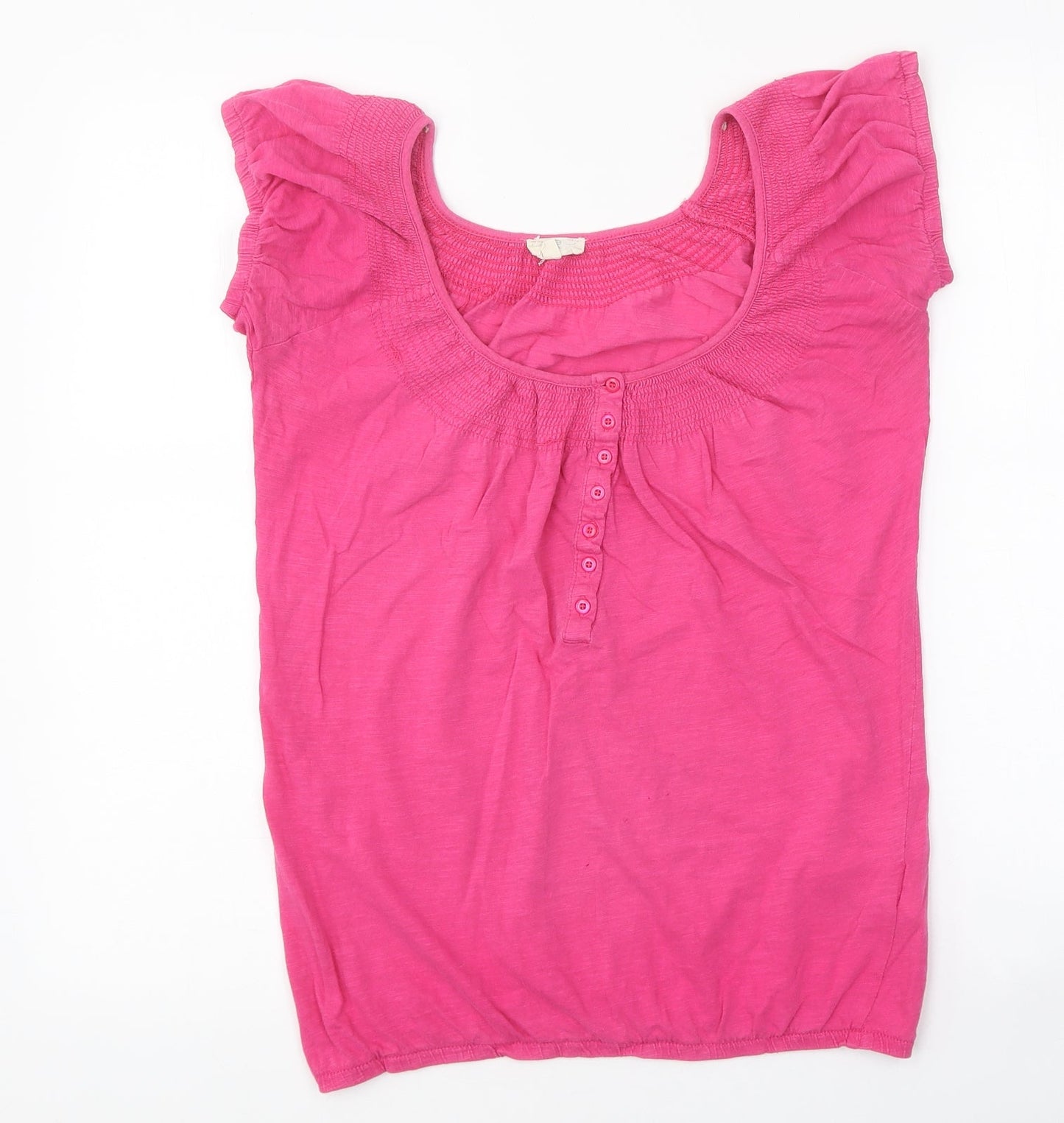 Womens UK Size 6 New Look Pink Basic T-Shirt