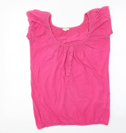 Womens UK Size 6 New Look Pink Basic T-Shirt