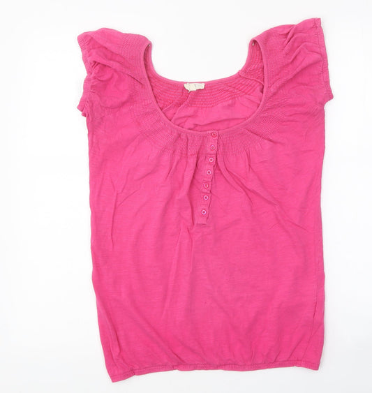 Womens UK Size 6 New Look Pink Basic T-Shirt