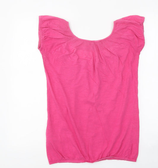 Womens UK Size 6 New Look Pink Basic T-Shirt
