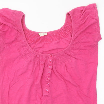 Womens UK Size 6 New Look Pink Basic T-Shirt
