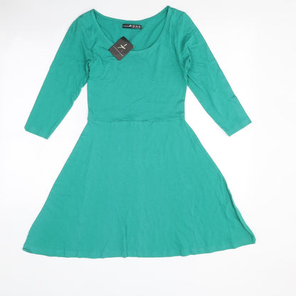 Atmosphere Womens Green Polyester A-Line Size 12 Scoop Neck Pullover