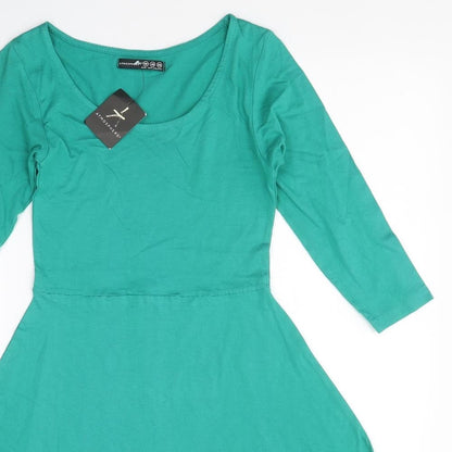 Atmosphere Womens Green Polyester A-Line Size 12 Scoop Neck Pullover