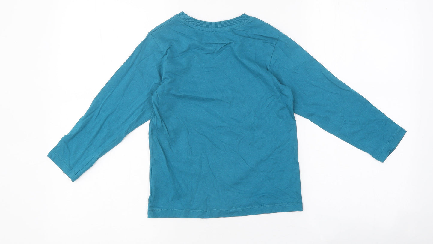 Urbn Dept Boys Blue 100% Cotton Basic T-Shirt Size 6 Years Round Neck Pullover