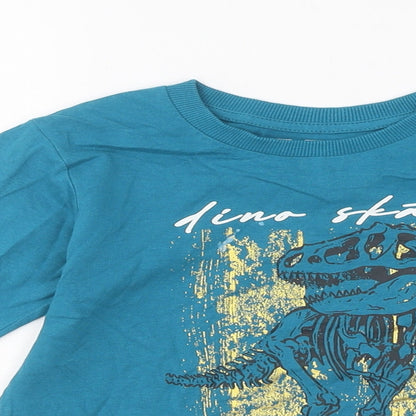 Urbn Dept Boys Blue 100% Cotton Basic T-Shirt Size 6 Years Round Neck Pullover