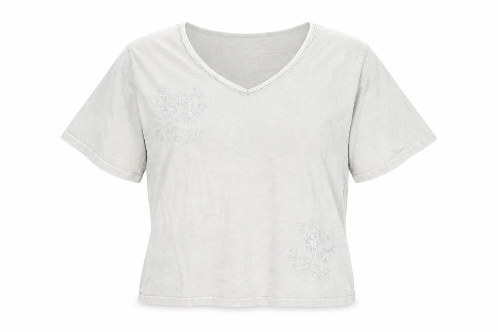 Womens UK Size L Classics Grey Basic T-Shirt