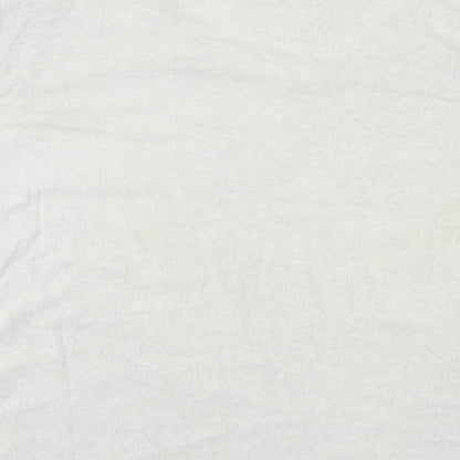 Classics Womens Grey Cotton Basic T-Shirt Size L V-Neck