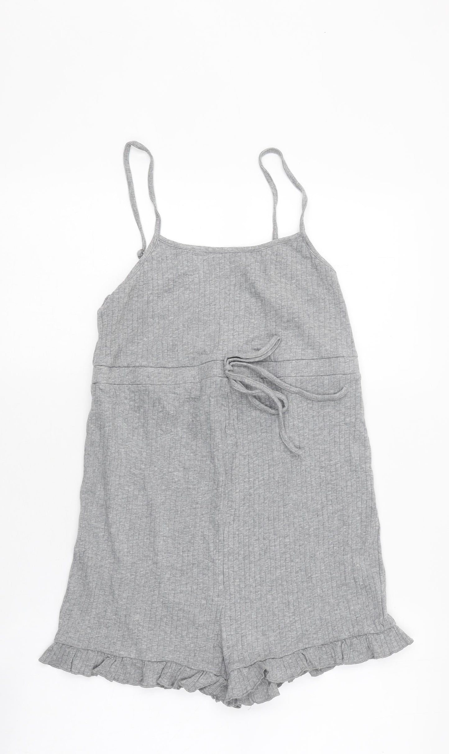 SheIn Womens Grey 100% Cotton Playsuit One-Piece Size M Pullover