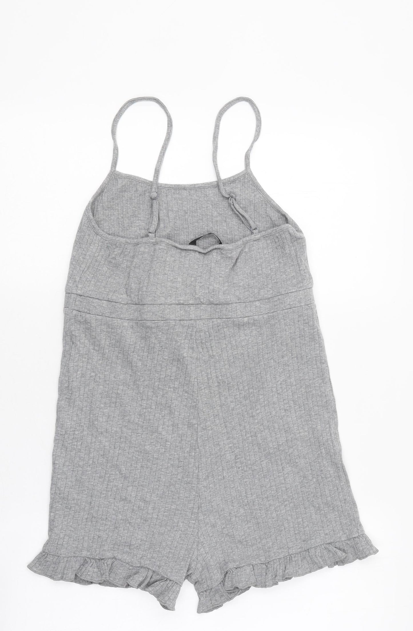 SheIn Womens Grey 100% Cotton Playsuit One-Piece Size M Pullover