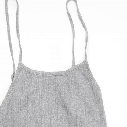 SheIn Womens Grey 100% Cotton Playsuit One-Piece Size M Pullover