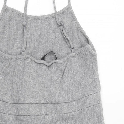 SheIn Womens Grey 100% Cotton Playsuit One-Piece Size M Pullover