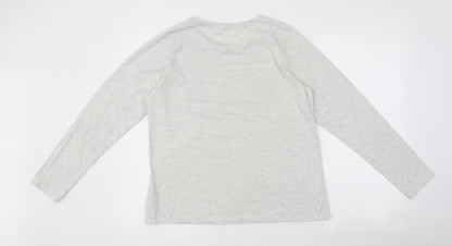 Nutmeg Womens Grey Cotton Basic T-Shirt Size 12 Round Neck - Mama Hugs