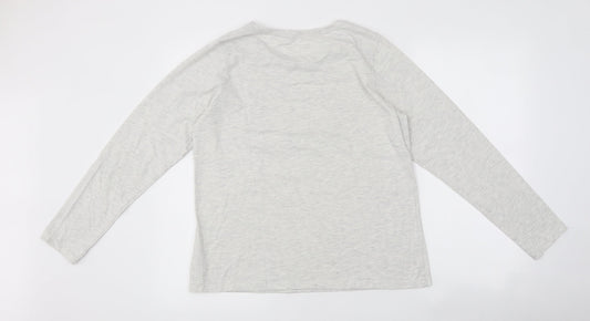 Nutmeg Womens Grey Cotton Basic T-Shirt Size 12 Round Neck - Mama Hugs