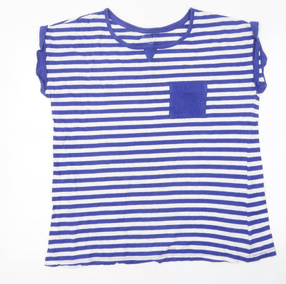 Womens UK Size 12 Simply Be Blue Basic T-Shirt