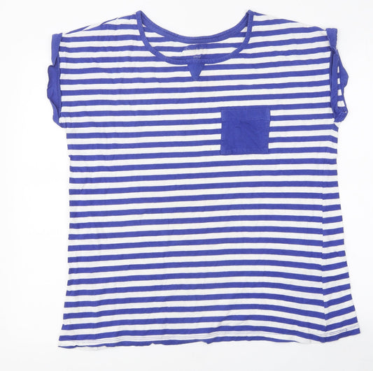 Womens UK Size 12 Simply Be Blue Basic T-Shirt
