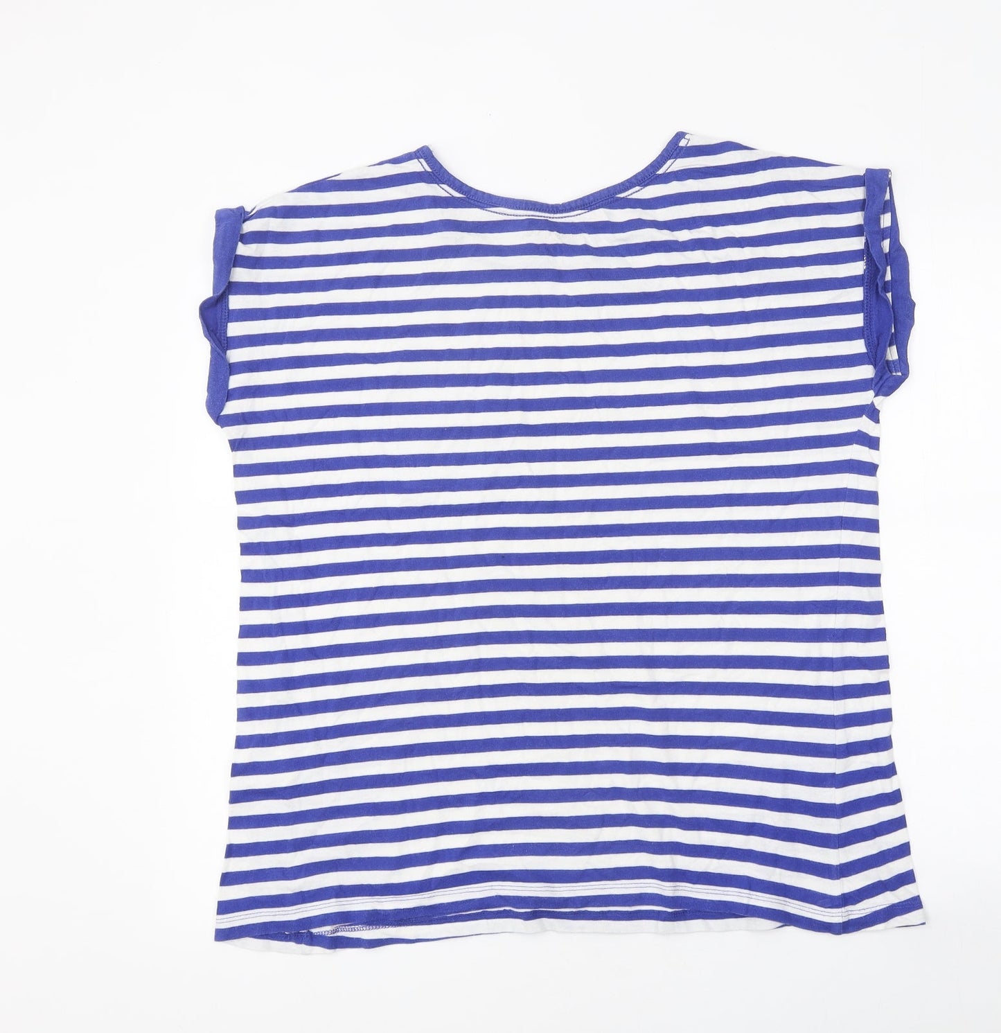 Womens UK Size 12 Simply Be Blue Basic T-Shirt