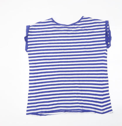 Womens UK Size 12 Simply Be Blue Basic T-Shirt
