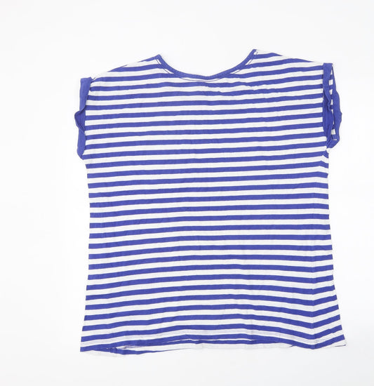 Womens UK Size 12 Simply Be Blue Basic T-Shirt