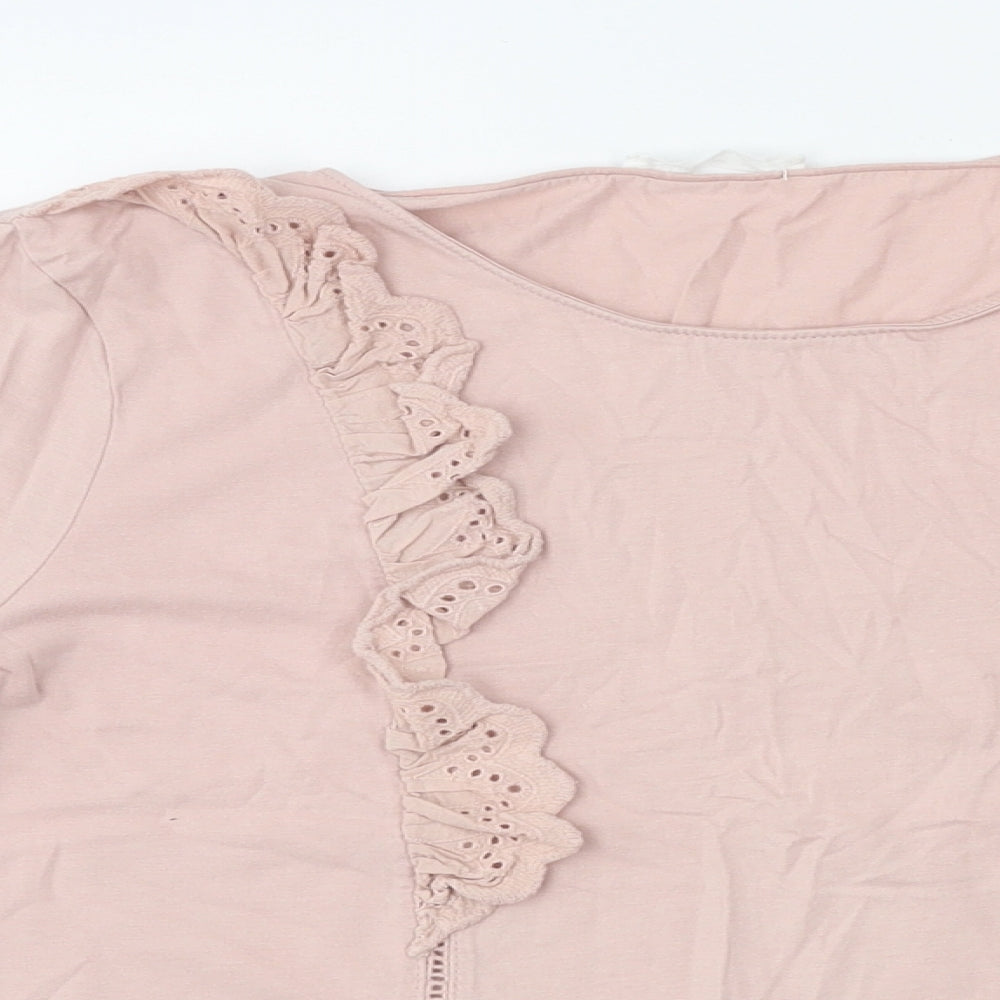 Womens UK Size L Oysho Pink Basic Blouse