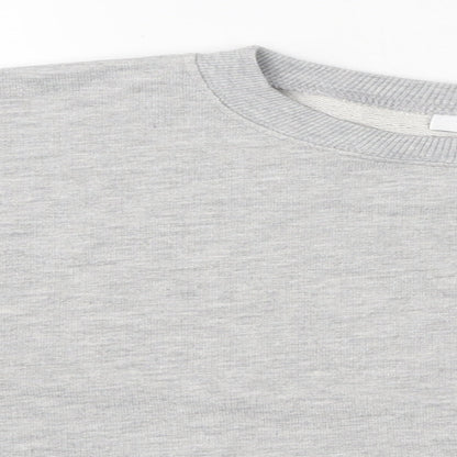 Topshop Womens Grey Polyester Pullover Sweatshirt Size 8 Pullover - Cropped