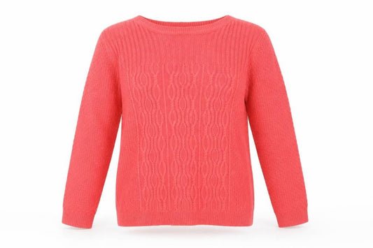 Womens UK Size M Isle Pink Pullover Jumper