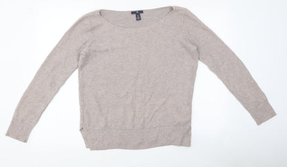 Gap Womens Beige Polyester Pullover Sweatshirt Size S Pullover