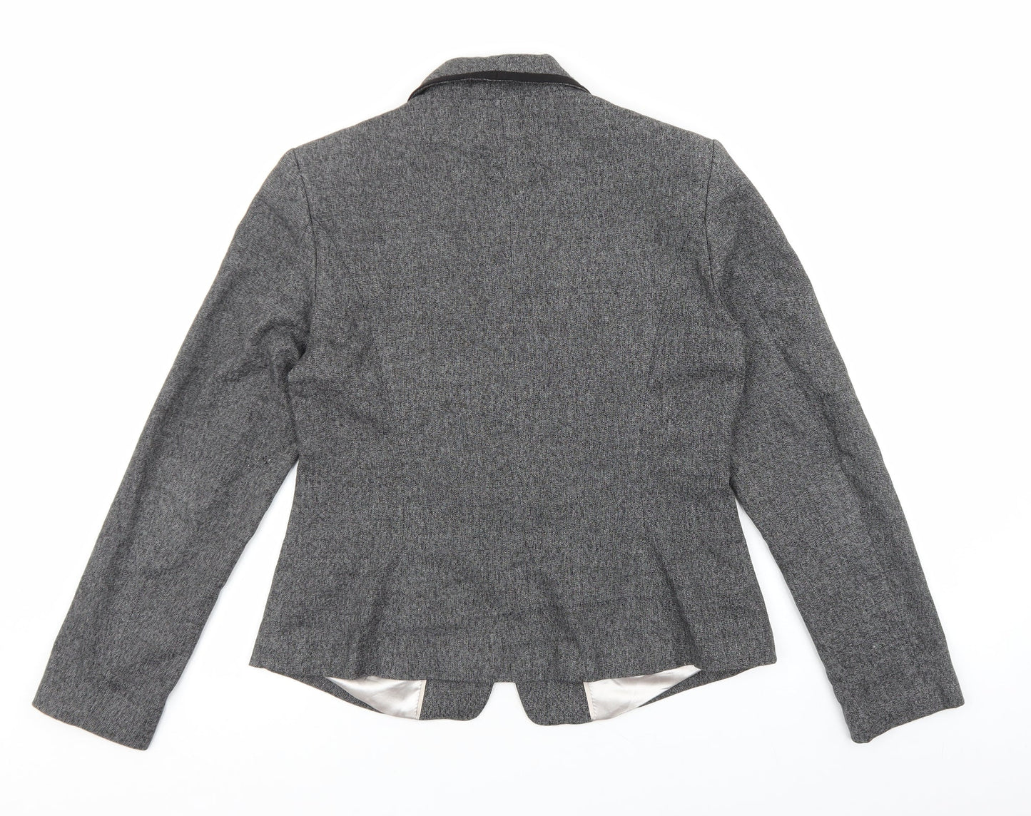 NEXT Womens Grey Polyester Jacket Blazer Size 12