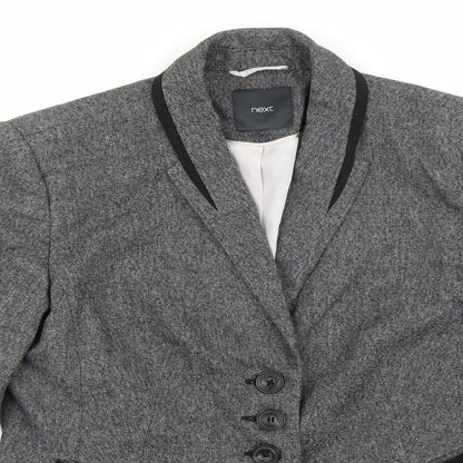 NEXT Womens Grey Polyester Jacket Blazer Size 12