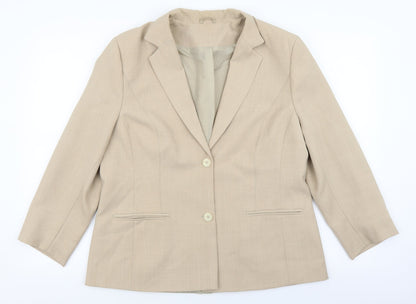 Berkertex Womens Beige Polyester Jacket Blazer Size 16