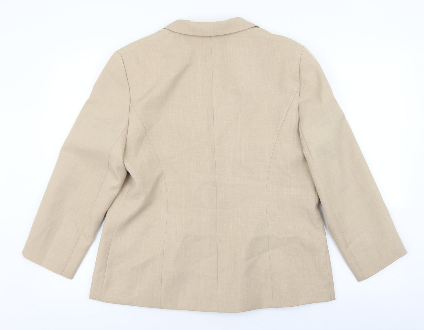 Berkertex Womens Beige Polyester Jacket Blazer Size 16