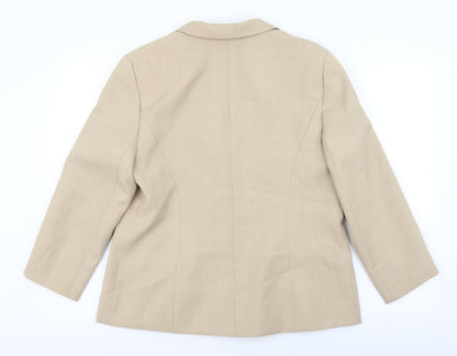Berkertex Womens Beige Polyester Jacket Blazer Size 16