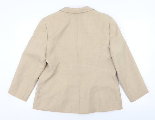 Berkertex Womens Beige Polyester Jacket Blazer Size 16