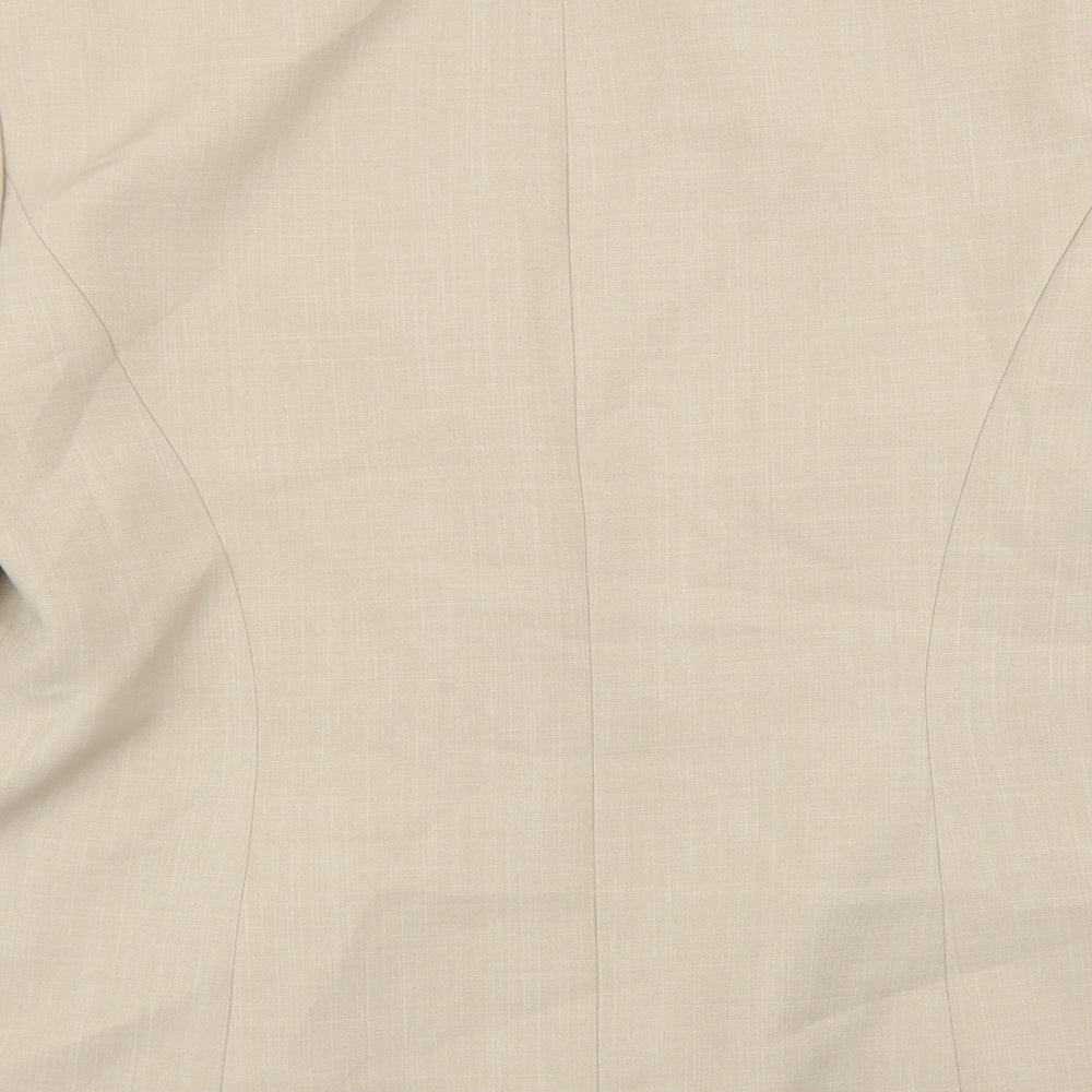 Berkertex Womens Beige Polyester Jacket Blazer Size 16