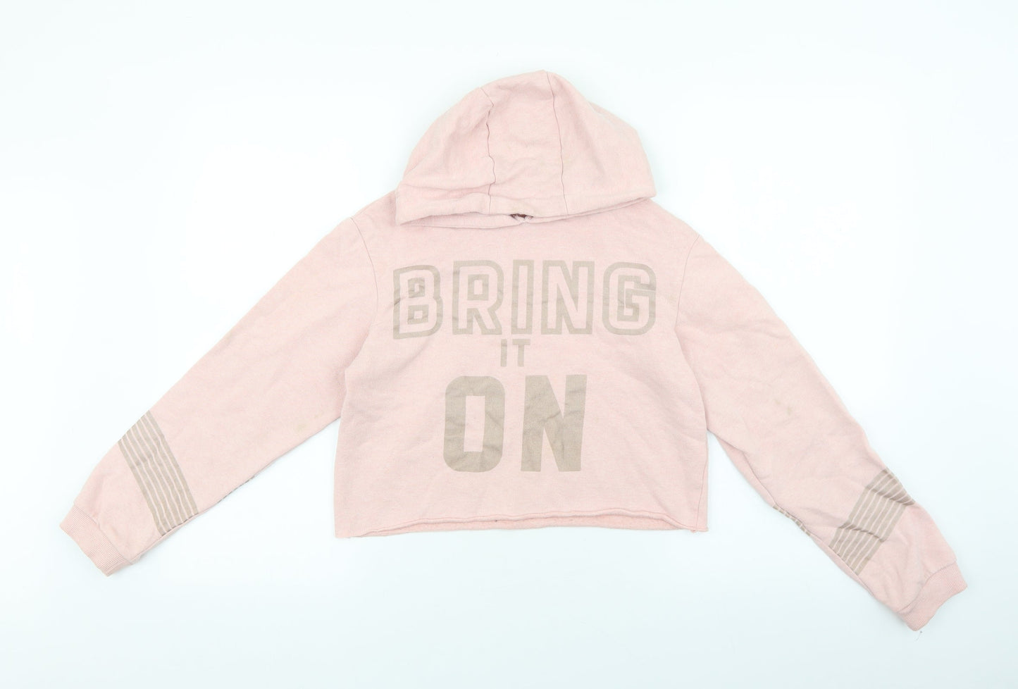 YD Girls Multicoloured 100% Cotton Pullover Hoodie Size 11-12 Years Pullover - Bring it on