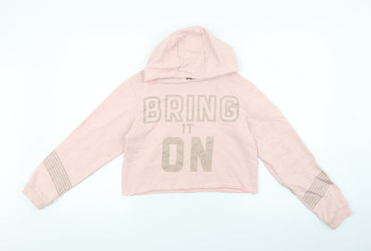 YD Girls Multicoloured 100% Cotton Pullover Hoodie Size 11-12 Years Pullover - Bring it on