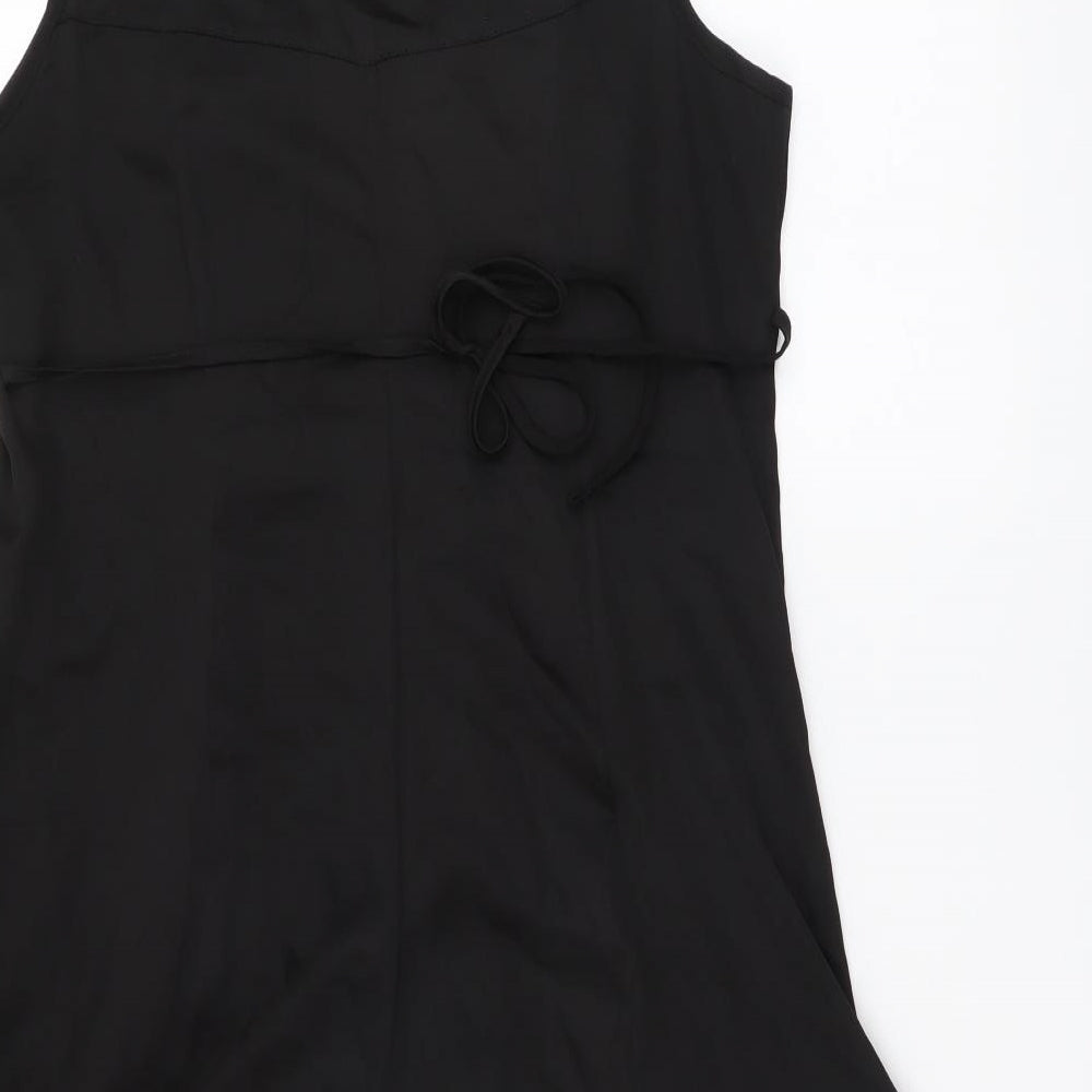 Dorothy Perkins Womens Black Polyester A-Line Size 12 Round Neck Pullover