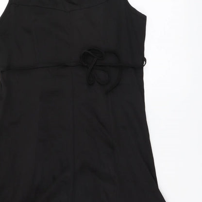 Dorothy Perkins Womens Black Polyester A-Line Size 12 Round Neck Pullover