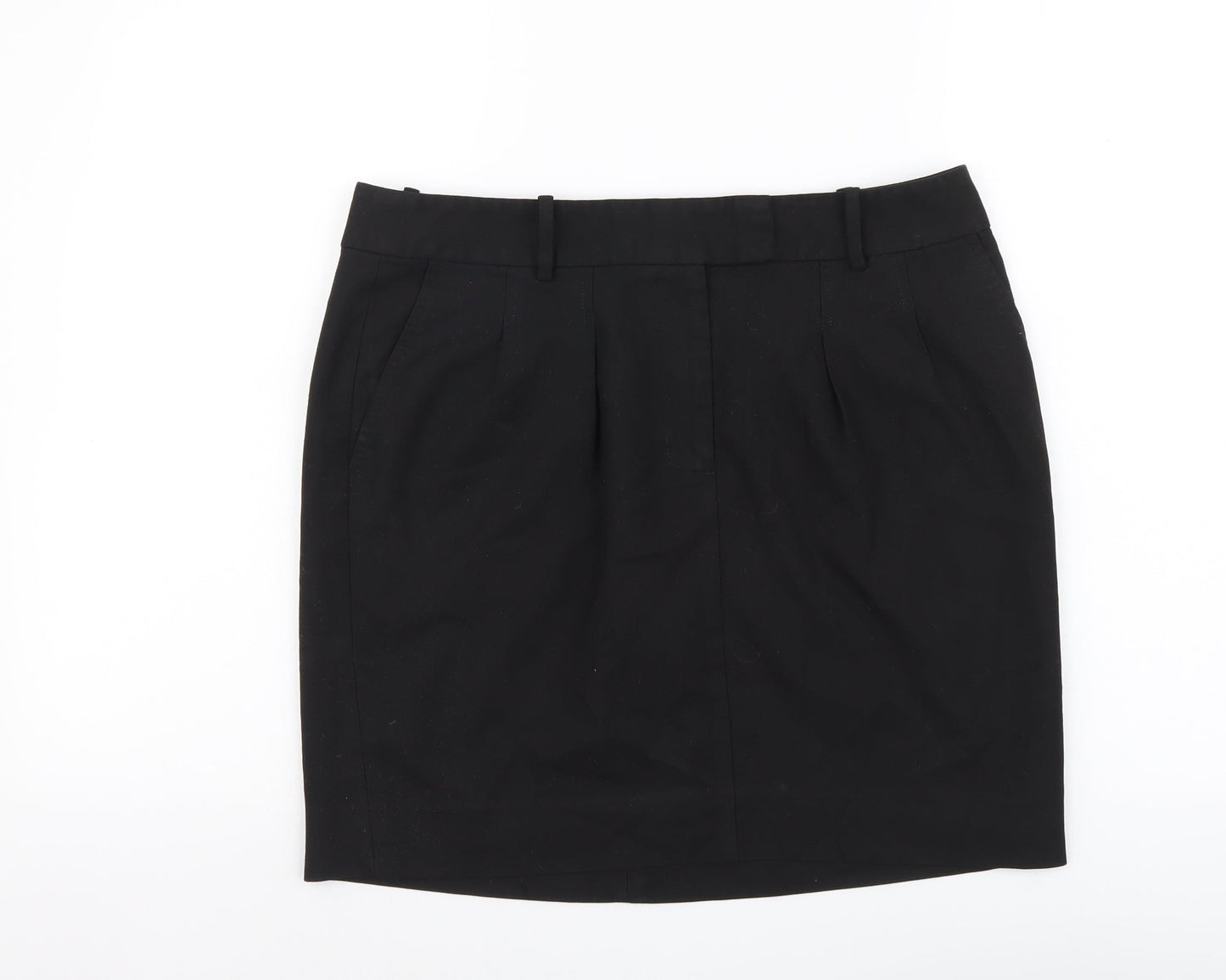 Gap Womens Black Polyester Mini Skirt Size 10 Button