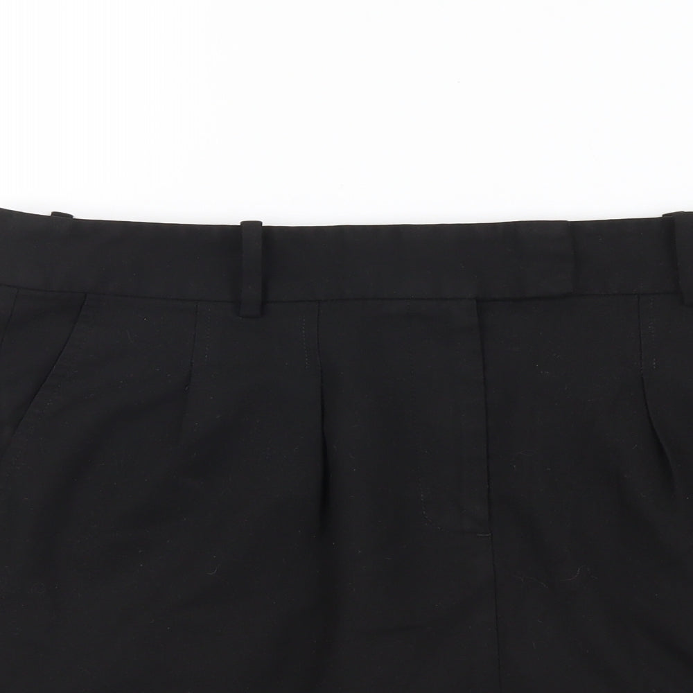 Gap Womens Black Polyester Mini Skirt Size 10 Button