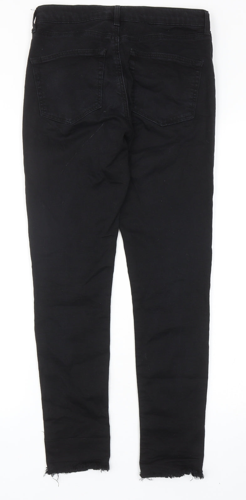 Topshop Womens Black Cotton Skinny Jeans Size 28 in L32 in Regular Zip