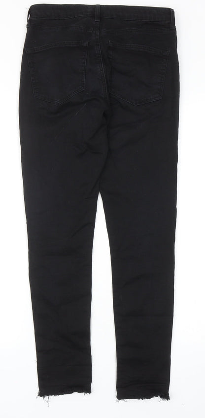 Topshop Womens Black Cotton Skinny Jeans Size 28 in L32 in Regular Zip