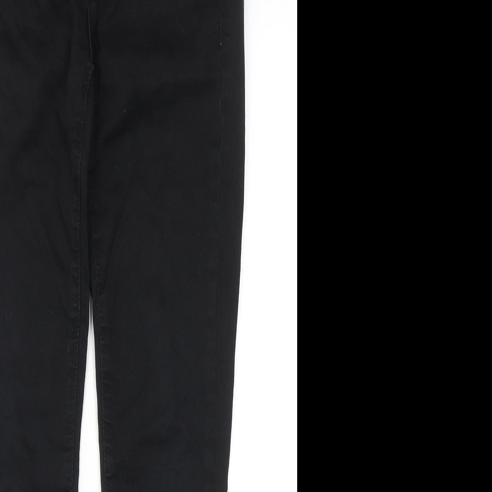 Topshop Womens Black Cotton Skinny Jeans Size 28 in L32 in Regular Zip