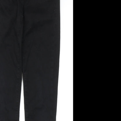 Topshop Womens Black Cotton Skinny Jeans Size 28 in L32 in Regular Zip