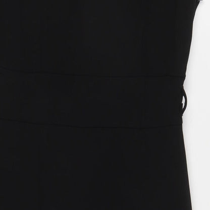 Allegra K Womens Black Polyester Shift Size M Sweetheart Zip