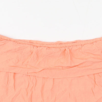 Womens UK Size 10 Miss Selfridge Pink Cropped Blouse