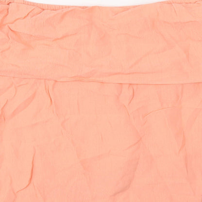 Womens UK Size 10 Miss Selfridge Pink Cropped Blouse